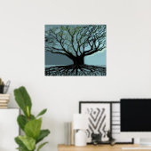 Blauwe wortels poster (Thuiskantoor)