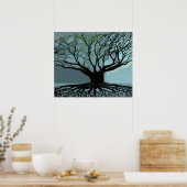 Blauwe wortels poster (Keuken)