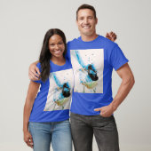 Blauwe Wren Aquarel Schilderij Australische Vogels T-shirt (Unisex)