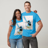 Blauwe Wren Aquarel Schilderij Australische Vogels T-shirt (Unisex)