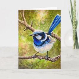 Blauwe Wren - Bedankkaart