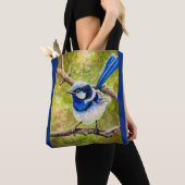 Blauwe Wren - Tote Bag (Dichtbij)