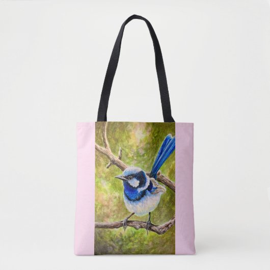 Blauwe Wren - Tote Bag (Voorkant)