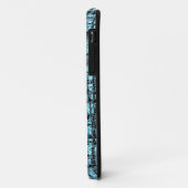 Blauwe X's en O's Pattern Black Check Case-Mate iPhone Case (Achterkant/links)