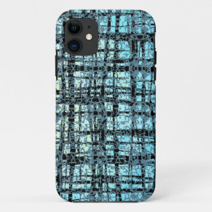 Blauwe X's en O's Pattern Black Check Case-Mate iPhone Case