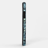 Blauwe X's en O's Pattern Black Check Case-Mate iPhone Case (Achterkant/rechts)