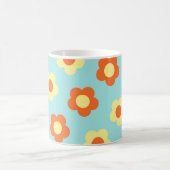 Blauwe Y2K Wildflower Bold Retro Spring Kitchen Koffiemok (Center)