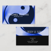 Blauwe yin yang gezondheid en welzijn visitekaartje (Voorkant / Achterkant)