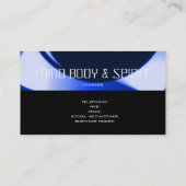 Blauwe yin yang gezondheid en welzijn visitekaartje (Achterkant)