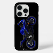Blauwe YZF-R3 Sportsbike Motorfiets Case-Mate iPhone Case (Achterkant)