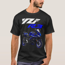 Blauwe YZF-R3 Sportsbike Motorfiets T-shirt