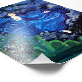 Blauwe, zachte afdrukken foto afdruk (Hoek)