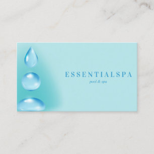 Blauwe zachte spirituele waterdruppels reiki yoga visitekaartje