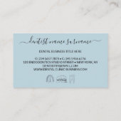 Blauwe zachte tand-whitterende tandkunst visitekaartje (Achterkant)