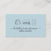 Blauwe zachte tand-whitterende tandkunst visitekaartje (Voorkant)