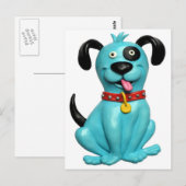 Blauwe zak briefkaart (Voorkant / Achterkant)