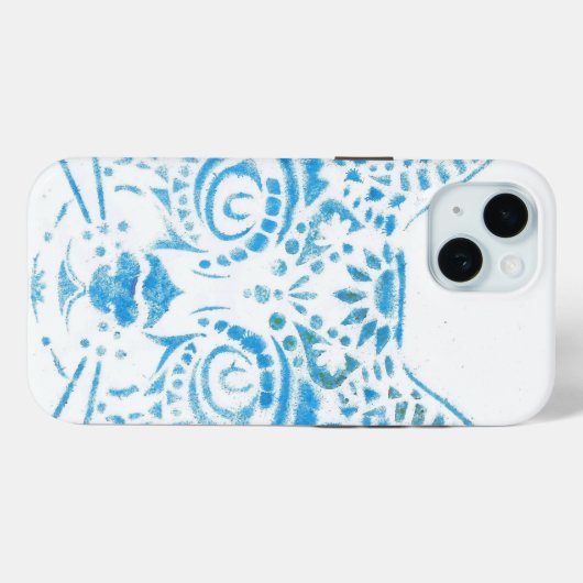 Blauwe zakdoek Case-Mate iPhone case (Achterkant (horizontaal))