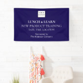 Blauwe Zakelijke Trainingsbanner Spandoek (Insitu)