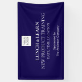 Blauwe Zakelijke Trainingsbanner Spandoek (Verticaal)