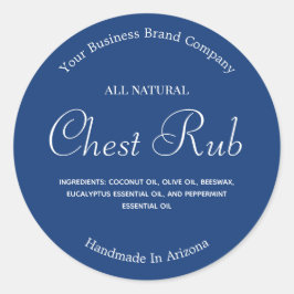 Blauwe zalf Eucalyptus Koud Etiket Product Etiket