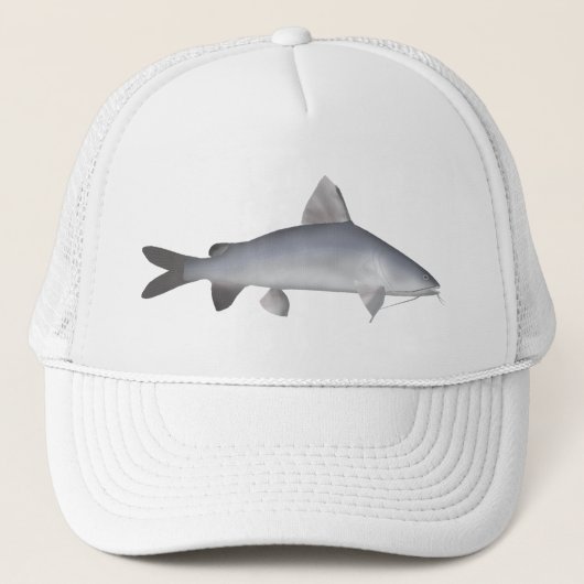 blauwe zalmmeerval trucker pet (Voorkant)
