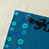 Blauwe zanddollars strandlaken (In situ)