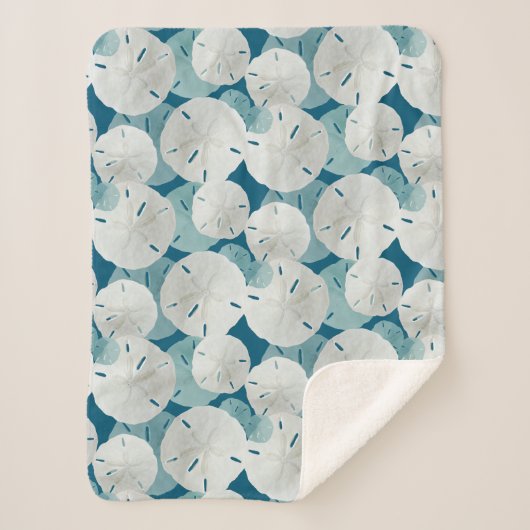 Blauwe zandvangers Patroonkust Sherpa Deken (Voorkant)