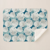 Blauwe zandvangers Patroonkust Sherpa Deken (Voorkant (horizontaal))