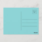 Blauwe zangvogel op gouden bladeren boomtak briefkaart (Achterkant)