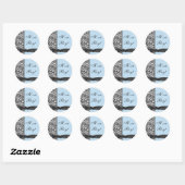 Blauwe Zebra Baby Jongen Douche Stickers (Vel)