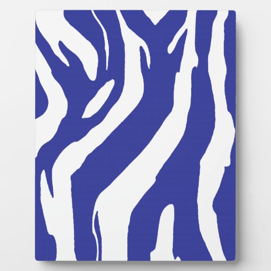 Blauwe Zebra Fotoplaat (Voorkant)