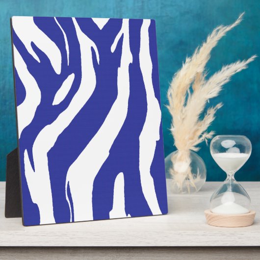 Blauwe Zebra Fotoplaat (Zijkant)
