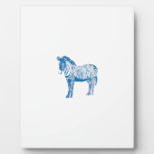 Blauwe zebra fotoplaat (Voorkant)