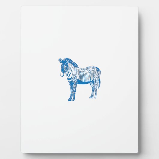 Blauwe zebra fotoplaat (Voorkant)