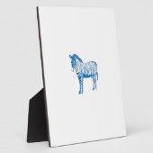 Blauwe zebra fotoplaat (Zijkant)