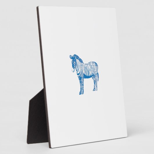 Blauwe zebra fotoplaat (Zijkant)