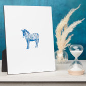 Blauwe zebra fotoplaat (Zijkant)