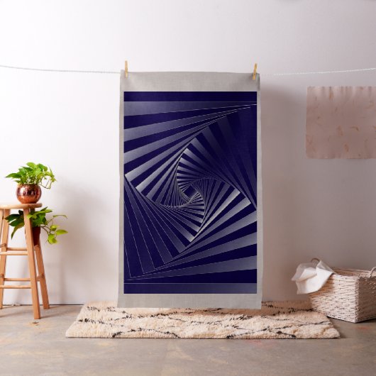 blauwe zebra-geometrie stof (Voorbeeld)