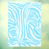 Blauwe Zebra Patroon Raamsticker (Vel 3)