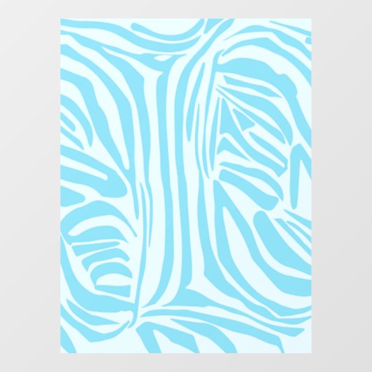 Blauwe Zebra Patroon Raamsticker (Vel)