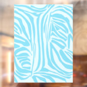 Blauwe Zebra Patroon Raamsticker (Vel 2)