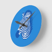 Blauwe Zebra Ronde Klok (Hoek)