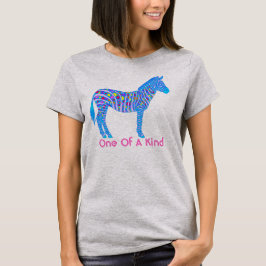 Blauwe Zebra Stippen strepen een van een soort leu T-shirt