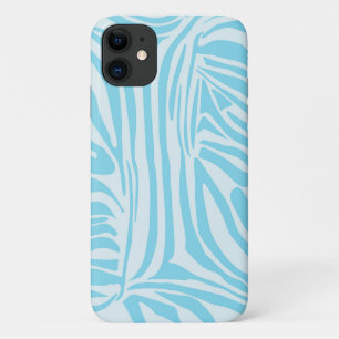Blauwe zebra streeppatroon Case-Mate iPhone case