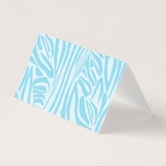 Blauwe zebra streeppatroon kaart (Voorkant)