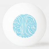 Blauwe zebra streeppatroon pingpongbal (Achterkant)