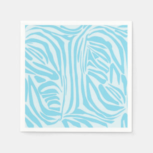 Blauwe zebra streeppatroon servet