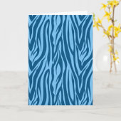 Blauwe zebra strepen kaart (Gele Bloem)