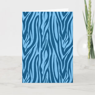 Blauwe zebra strepen kaart