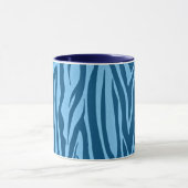 Blauwe zebra strepen mok (Midden)